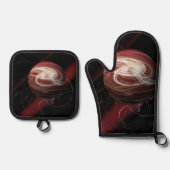 De draden van de kosmos ovenwant & pannenlap set (Voorkant)