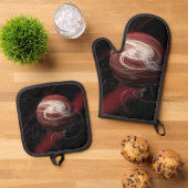 De draden van de kosmos ovenwant & pannenlap set (Top down)