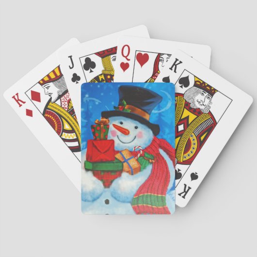 De dragende Giften van de sneeuwman Speelkaarten (Achterkant)
