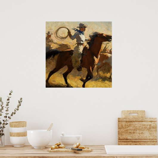 "De Dragers omhelzen" door Maynard Dixon Poster (Keuken)