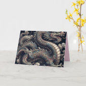 De Dragon Birthday Kaart (Gele Bloem)