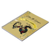 De Dragon Decorative Floral Motif School Notitieboek (Linkerzijde)