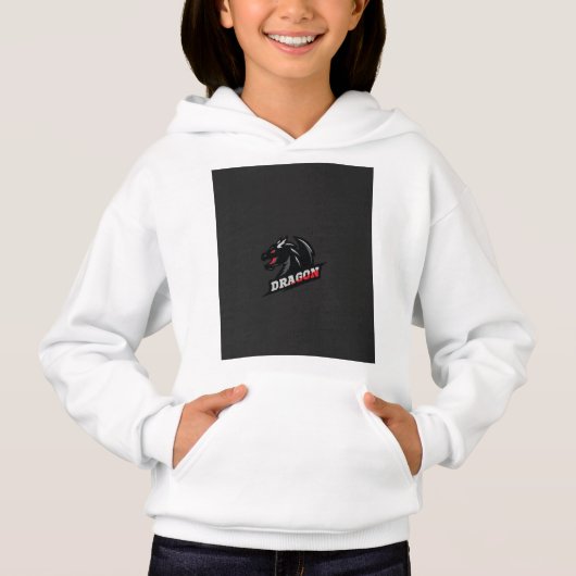 De Dragon logo op een zwarte achtergrond (Voorkant)