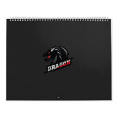 De Dragon logo op een zwarte achtergrond Kalender (Hoes)