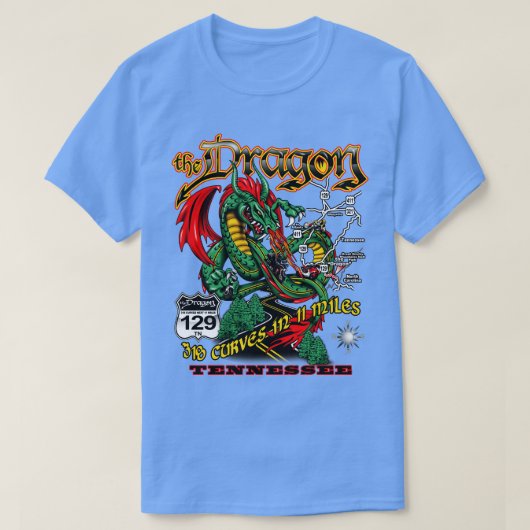 De Dragon North Carolina Tennessee T-shirt (Design voorkant)