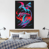 De Dragon Surf Rider Canvas Afdruk (Insitu (Slaapkamer))