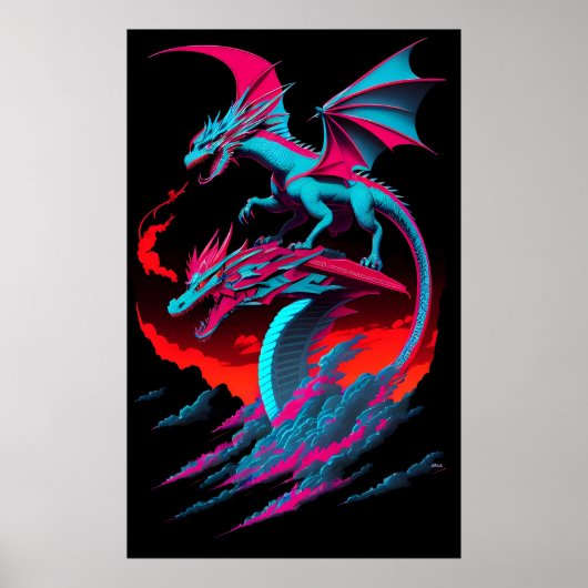 De Dragon Surf Rider Poster (Voorkant)