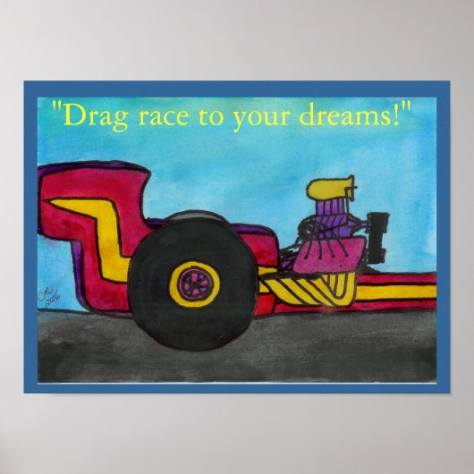 "De Dragster" Poster (Voorkant)