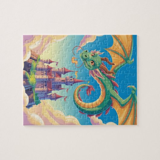 De draken Kasteel Puzzel (Horizontaal)