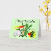 De Draken van de Stijl van de Cartoon van de Grap Kaart (Gele Bloem)