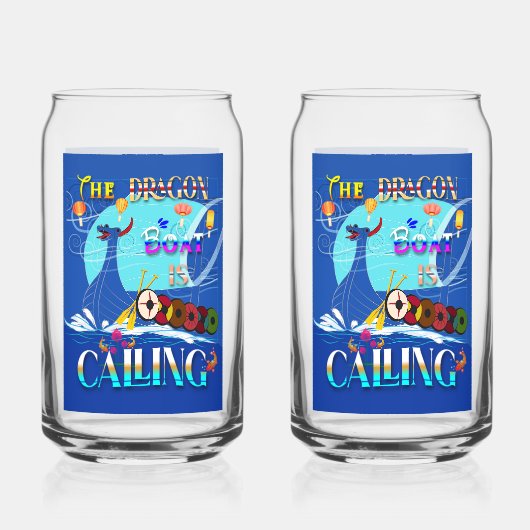 De Drakenboot roept Blikvorm Glas (Achterkant)