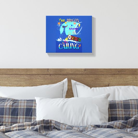 De Drakenboot roept Canvas Afdruk (Insitu (Slaapkamer))