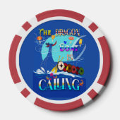 De Drakenboot roept Poker Chips (Achterkant)