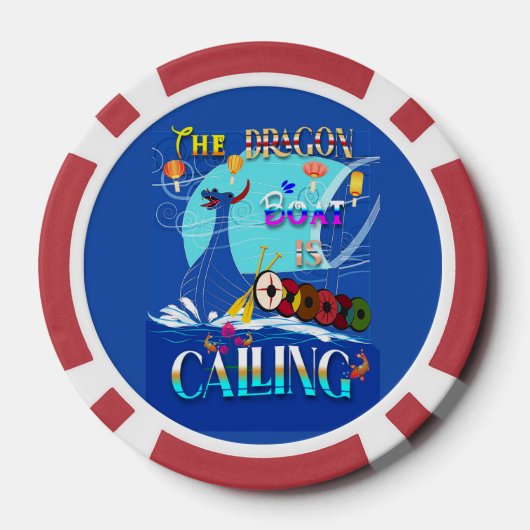 De Drakenboot roept Poker Chips (Achterkant)