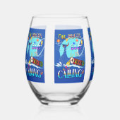 De Drakenboot roept Wijnglas Zonder Voet (Voorkant)