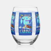 De Drakenboot roept Wijnglas Zonder Voet (Links)