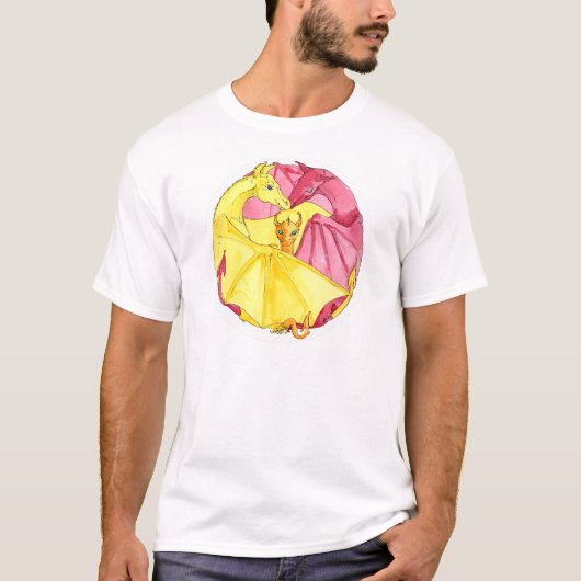 De drakenfamilie t-shirt (Voorkant)