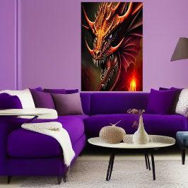 De drakenglimlach | AI Art Poster
