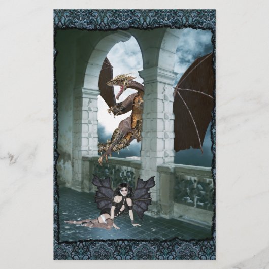 De drakenluier briefpapier (Voorkant)