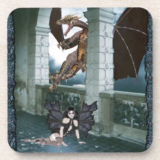 De drakenluier drankjes onderzetter (Voorkant)