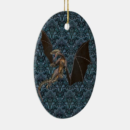 De drakenluier keramisch ornament (Rechts)