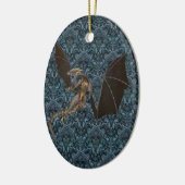 De drakenluier keramisch ornament (Links)