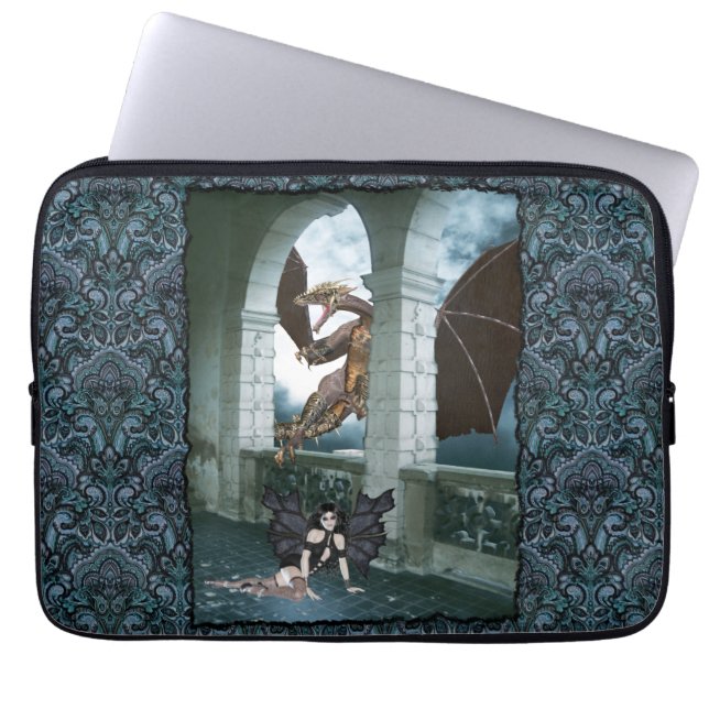 De drakenluier laptop sleeve (Voorkant)