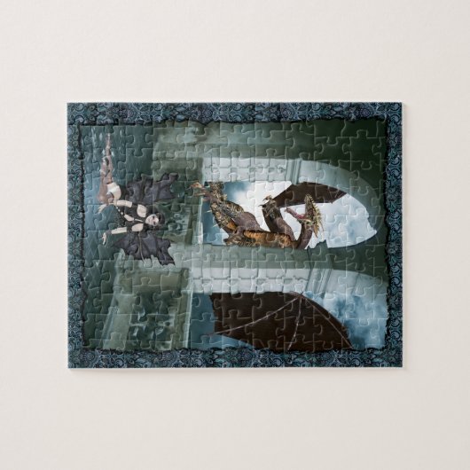 De drakenluier legpuzzel (Horizontaal)