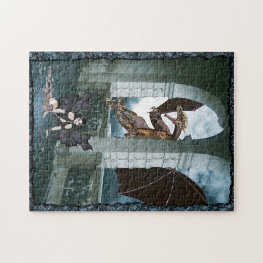 De drakenluier legpuzzel (Horizontaal)