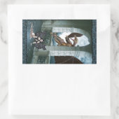 De drakenluier rechthoekige sticker (Tas)