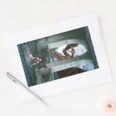 De drakenluier rechthoekige sticker (Envelop)