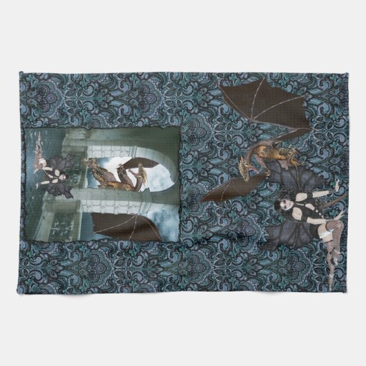 De drakenluier theedoek (Horizontaal)