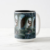 De drakenluier tweekleurige koffiemok (Voorkant rechts)