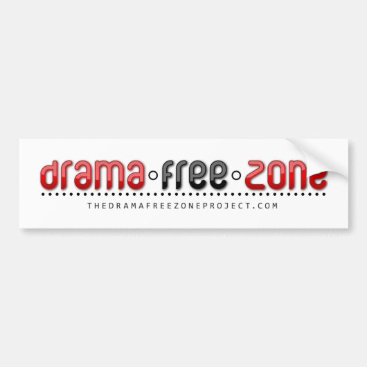 De Drama Free Zone Bumpersticker (Voorkant)