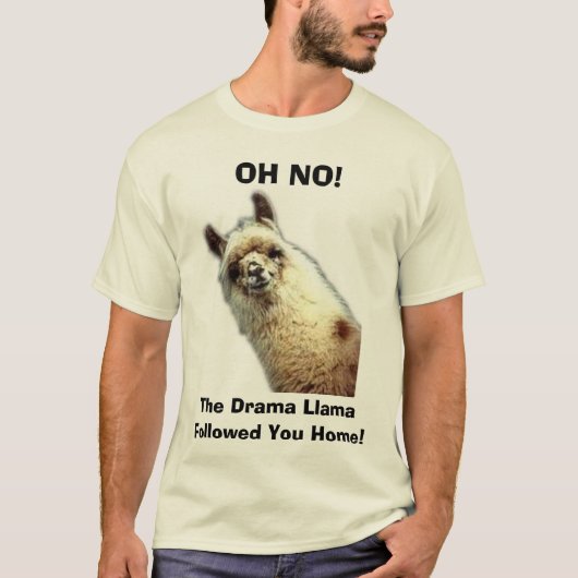 De Drama Llama, volg je thuis. T-shirt (Voorkant)