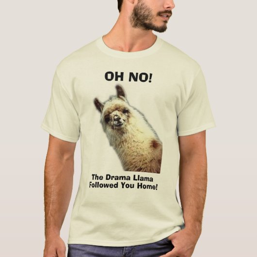 De Drama Llama, volg je thuis. T-shirt (Voorkant)