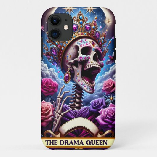 De drama Queen Tarot Kaart Case-Mate iPhone Case (Achterkant)