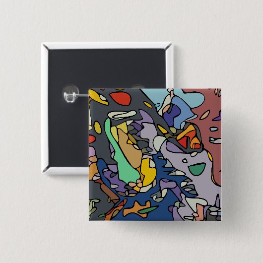 "de dramakoningin" - 2" Square Button (Voorkant /achterkant)