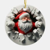 De dramatische kerstmuurbreuk van de kerstman keramisch ornament (Voorkant)