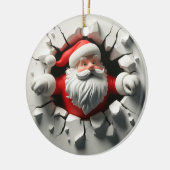 De dramatische kerstmuurbreuk van de kerstman keramisch ornament (Links)