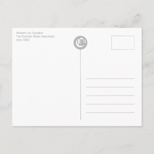 De dramatische Muse CC0386 Briefkaart (Achterkant)