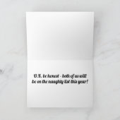 **DE DREADED NAUGHTY LISAIN* CHRISTMAS CARD FEESTDAGEN KAART (Binnen)
