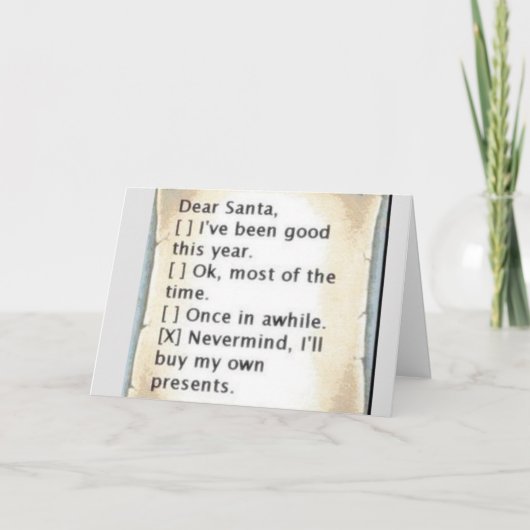 **DE DREADED NAUGHTY LISAIN* CHRISTMAS CARD FEESTDAGEN KAART (Voorkant)