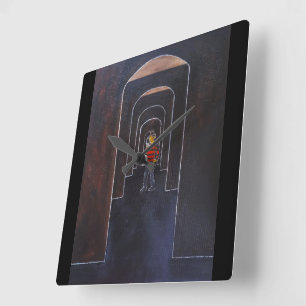 De Dream Stalker Schilderij door Alfred Fox Vierkante Klok