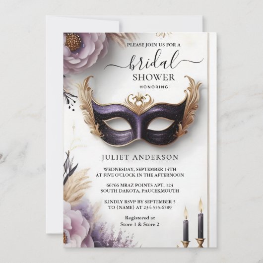 De Dress Code Prom Masquerade Ball Vrijgezellenfee Kaart (Voorkant)