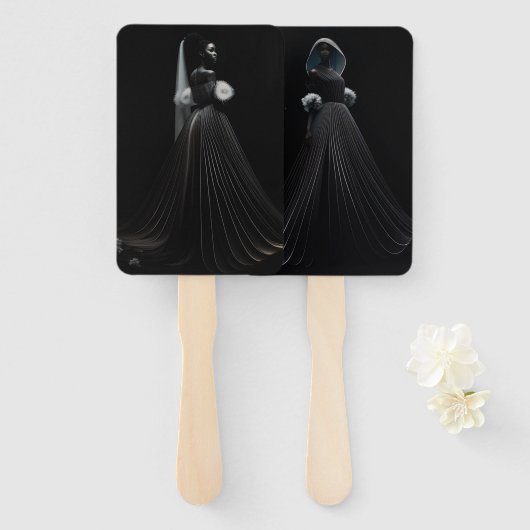 De dress handwaaier (Voorkant en achterkant)