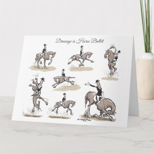 De dressuur is Ballet voor de Wenskaarten van Kaart (Voorkant)
