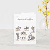 De dressuur is het Wenskaart van het Ballet van Kaart (Gele Bloem)