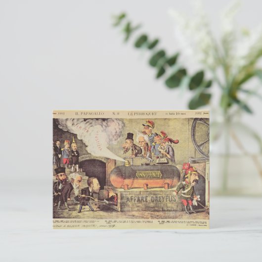 De Dreyfus Affair Briefkaart (Staand voorkant)