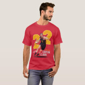 de dribble bal pose met 22 achtergrond t-shirt (Voorkant volledig)